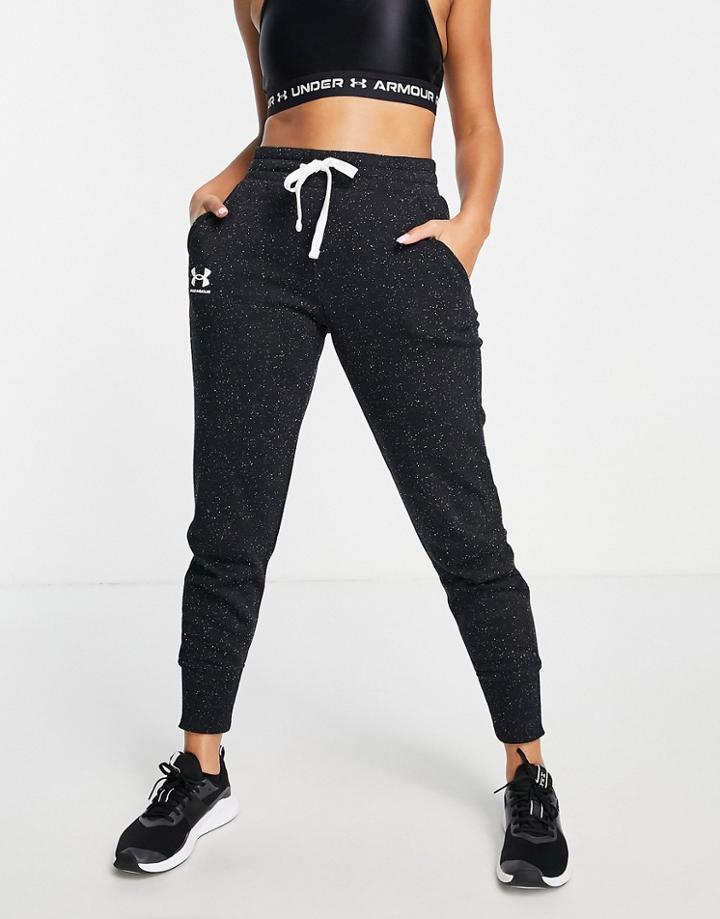 Under Armour Rival Fleece Sweatpants In Black Heather