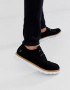 Farah Leather Lace Up Shoe In Black