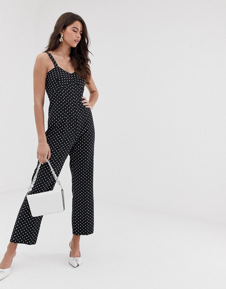 Closet Fitted Strap Jumpsuit - Black