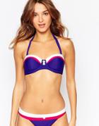 Freya Revival Bandeau Padded Bikini Top - Indigo