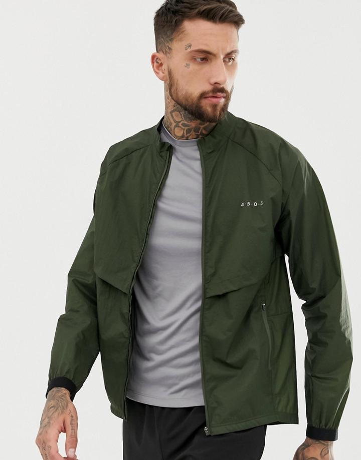 Asos 4505 Packaway Running Jacket In Khaki - Green