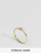 Asos Gold Plated Sterling Silver Double Knot Ring - Gold Plated