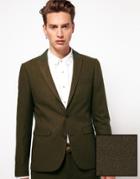 Asos Skinny Fit Suit Jacket In Brown - Brown