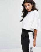 Puma Cropped T-shirt In White - White