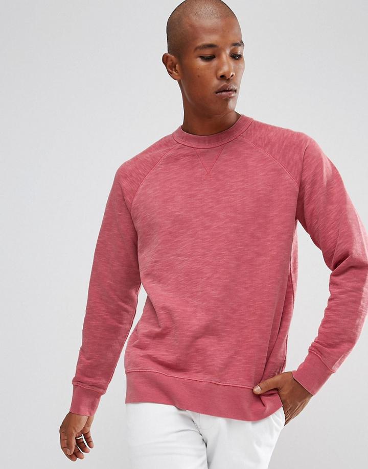 Weekday Jaxon Washed Sweatshirt - Pink