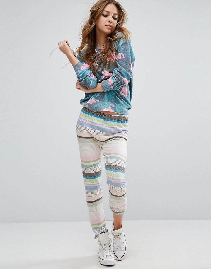 Wildfox Stripe Sweatpant - Multi