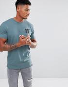 11 Degrees Muscle T-shirt In Blue - Blue