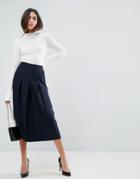Asos Tailored Clean Column Skirt With Pleats