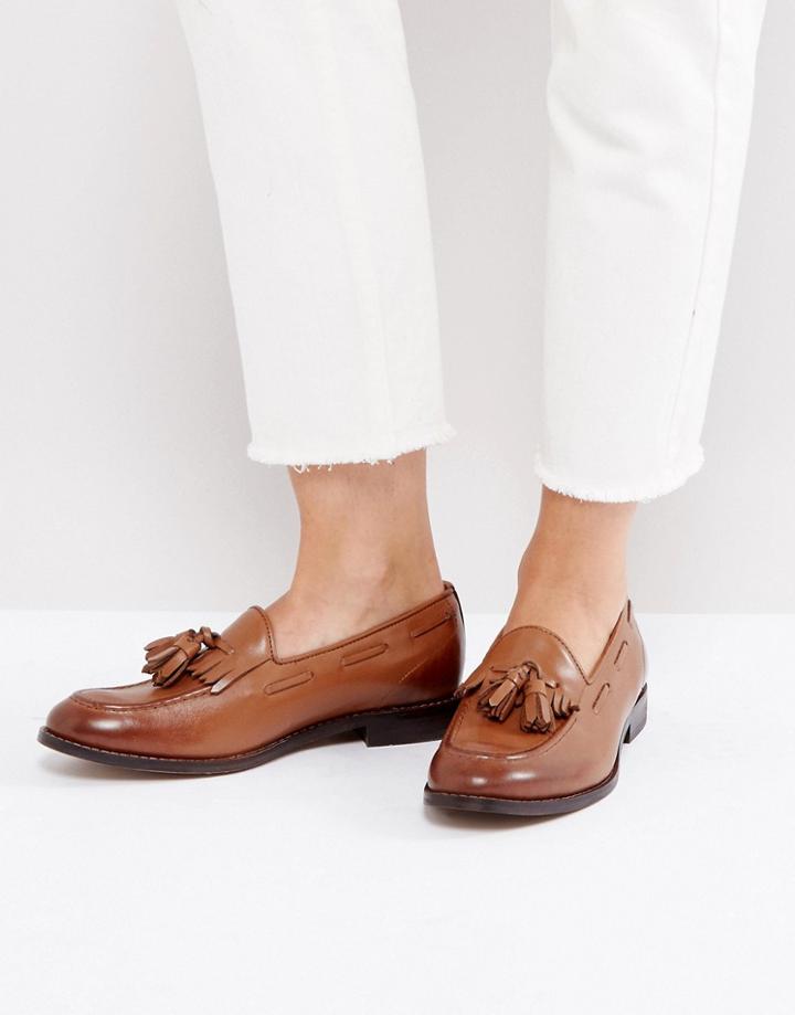H By Hudson Fringe Loafers - Tan