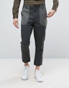Asos Tapered Smart Pants With Contrast Pockets In Khaki - Green