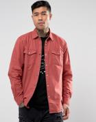 Pull & Bear Western Shirt In Red - Red