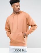 Asos Tall Oversized Hoodie In Pink With T-shirt Hem - Pink