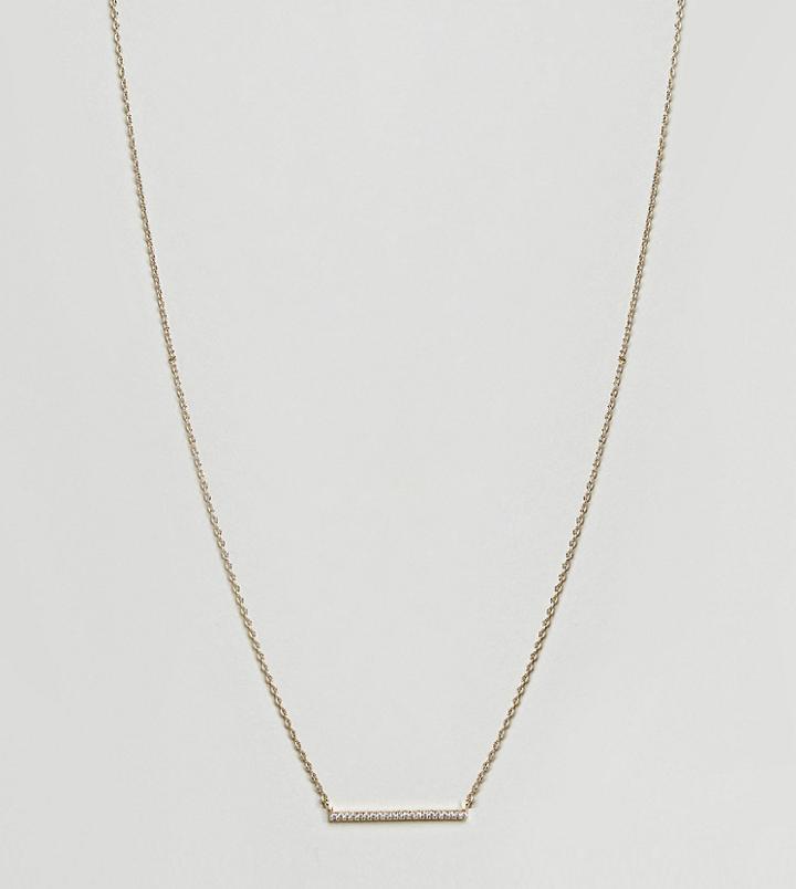 Orelia Gold Plated Crystal Bar Short Necklace - Gold