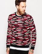 Edwin Crew Sweater Stroke Fine Knit Jacquard Stripe