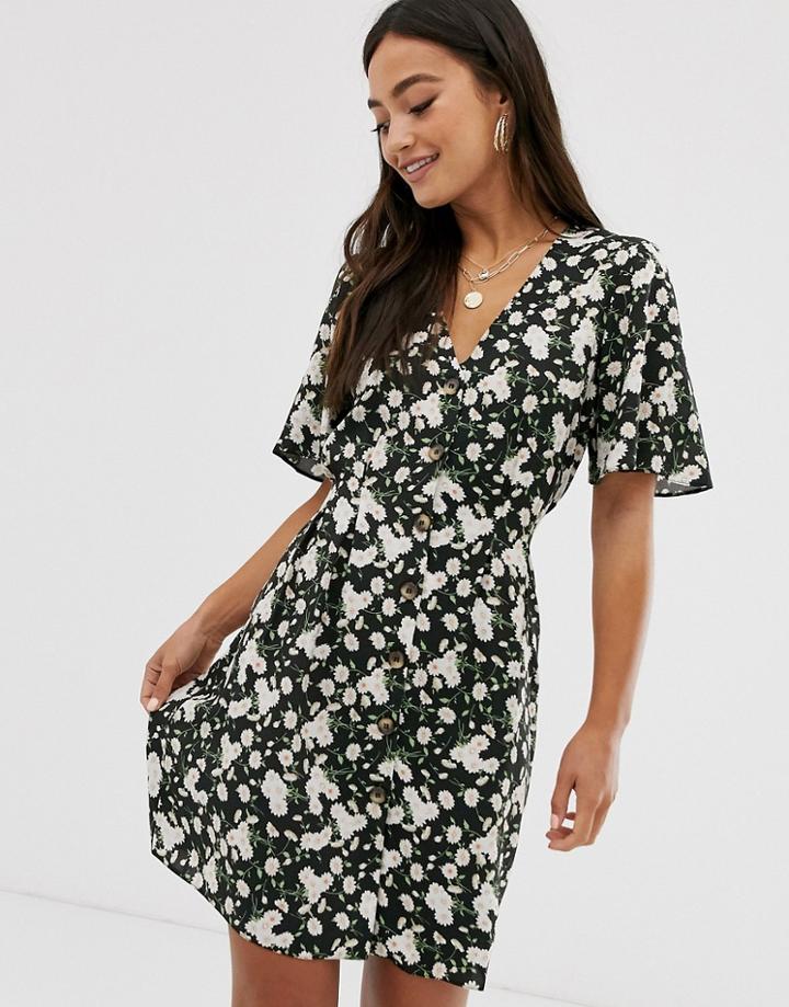 Miss Selfridge Tea Dress In Daisy Print-multi