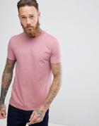 Asos Design T-shirt With Crew Neck In Pink - Pink