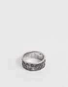Classics 77 Geo-tribal Print Band Ring In Silver