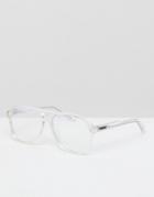 Quay Australia Magnetic Aviator Clear Lens Glasses In Clear - Clear