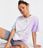 Urban Threads Petite Tie Dye Oversized T-shirt-multi
