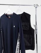 Le Breve Lounge Long Sleeve T-shirt In Navy