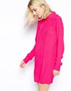 Vila Opaline Shirt Dress - Pink