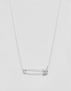 Cheap Monday Safety Pin Necklace In Silver - Silver