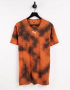 Puma Logo T-shirt In Orange