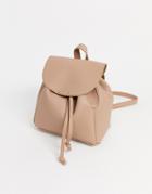 Asos Design Mini Soft Minimal Backpack-pink