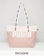 Puma Exclusive To Asos Shopper Bag With Tapered Handles - Pink