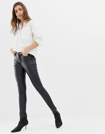 B.young Super Shiney Coated Jeans-black