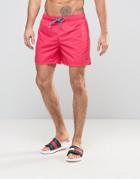 Tommy Hilfiger Solid Swim Shorts In Red - Red