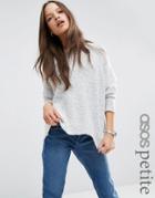 Asos Petite Sweater In Boucle - Gray