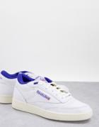 Reebok Club C Mid Ii Sneakers In White And Blue