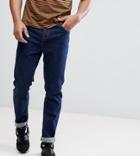 Asos Tall Tapered Jeans In Indigo - Blue