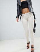 Freddy Shaping Effect Mid Rise Snug Stretch Push Up Jegging - White