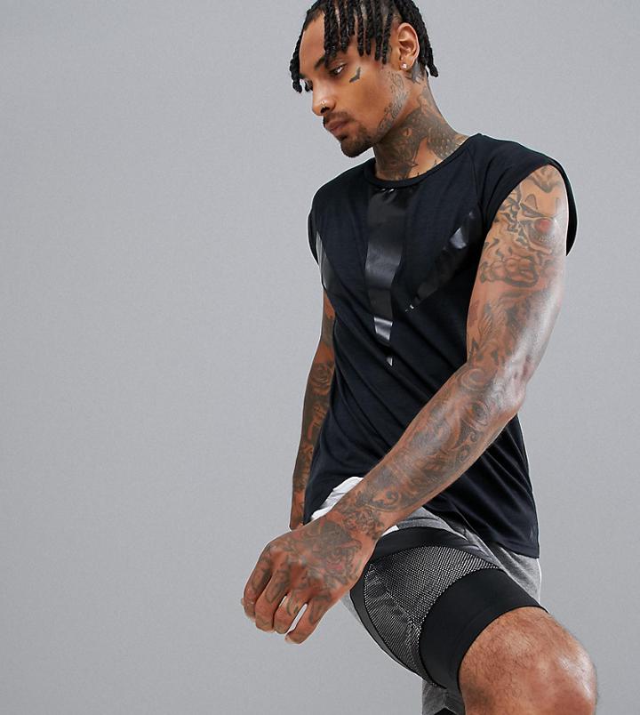 Ki5-a Crop Sleeve Tee - Gray