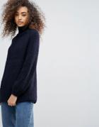 Gestuz Cadence Mohair Wool Mix Knit Sweater - Navy