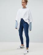 Pull & Bear Super Skinny High Waist Jeans - Blue