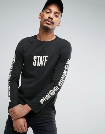 Justin Bieber Purpose Tour Staff Long Sleeve T-shirt - Black