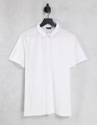 Asos Design Organic Muscle Fit Jersey Shirt In White