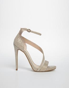 Carvela Gosh Gold Heeled Strap Sandals - Gold