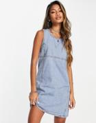 Only Denim Pinafore Dress In Blue