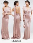Tfnc Wedding Multiway Maxi Dress In Sheen - Pink