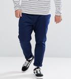 Asos Plus Skinny Chinos In Dark Navy - Blue