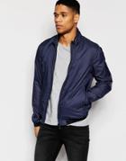 Armani Jeans Jacket In Ripstop Nylon - Blue