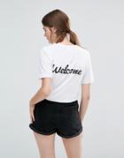 This Is Welcome Wishdom Hotbog T-shirt - White