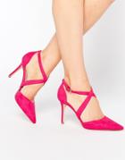 Carvela Kross Cross Strap Point Heeled Shoes - Pink