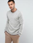 Penfield Gering Crew Sweater Lambswool Tipped In Gray - Gray
