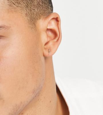 Lost Souls Bolt Stud Earrings In Gold Plated Sterling Silver