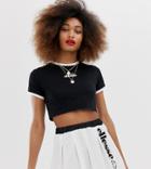 Ellesse Crop Top With Front Logo Two-piece - Black